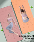 Tappetino Yoga TPE Antiscivolo con Sistema di Allineamento – 6mm – Leggero, Ecologico e Perfetto per Iniziare