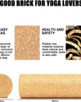 Rullo Massaggiante in Sughero Naturale – Colonna Yoga 30x10 cm per Pilates e Recupero Muscolare