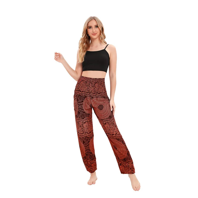 Pantaloni Boho Donna in Rayon – Comodi, Leggeri, Perfetti per Yoga e Relax