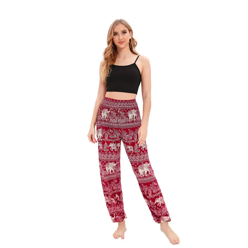 Pantaloni Boho Donna in Rayon – Comodi, Leggeri, Perfetti per Yoga e Relax
