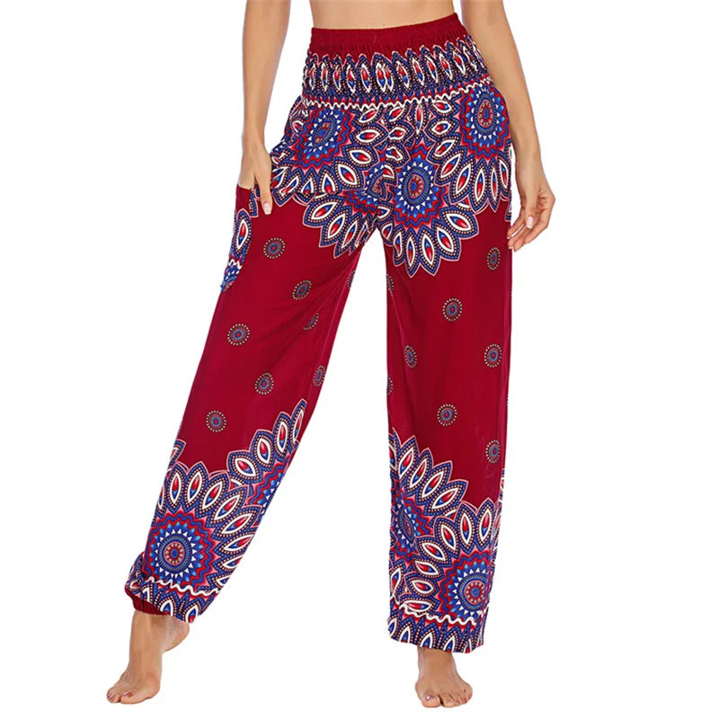Pantaloni Boho Donna in Rayon – Comodi, Leggeri, Perfetti per Yoga e Relax