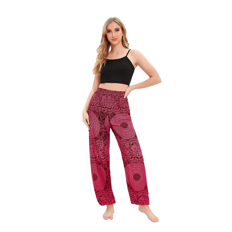 Pantaloni Boho Donna in Rayon – Comodi, Leggeri, Perfetti per Yoga e Relax