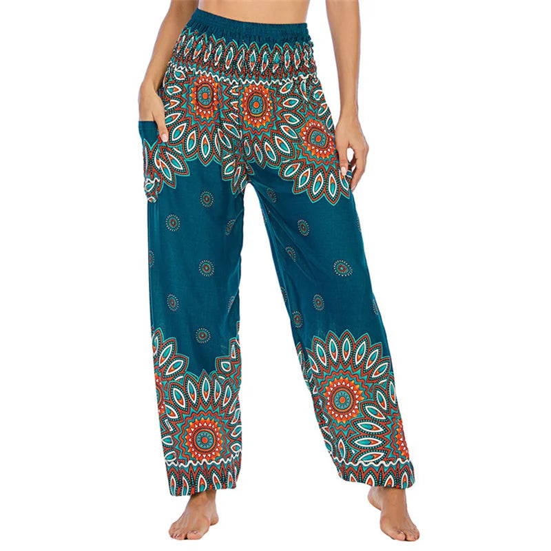 Pantaloni Boho Donna in Rayon – Comodi, Leggeri, Perfetti per Yoga e Relax