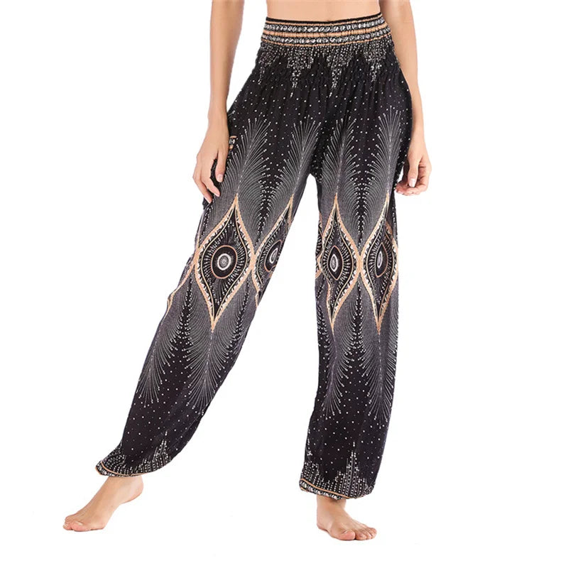 Pantaloni Boho Donna in Rayon – Comodi, Leggeri, Perfetti per Yoga e Relax