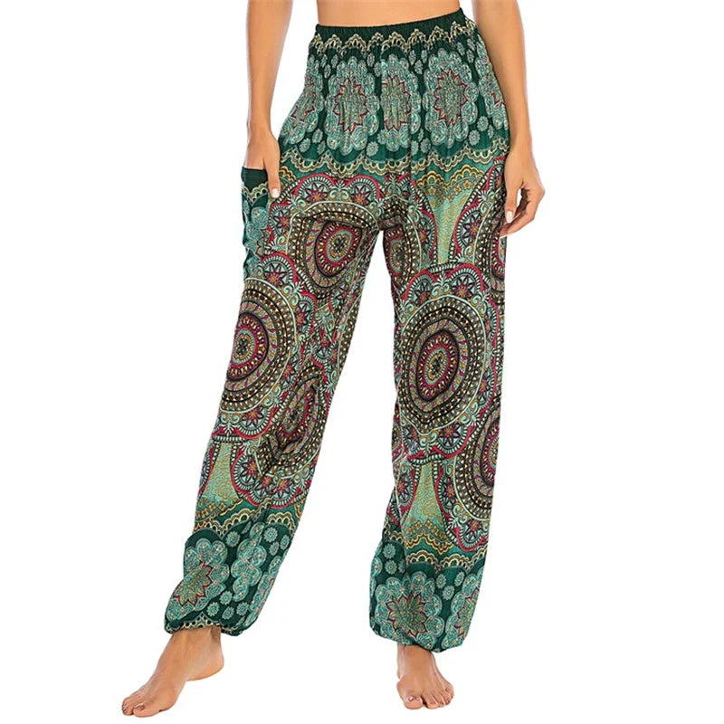 Pantaloni Boho Donna in Rayon – Comodi, Leggeri, Perfetti per Yoga e Relax