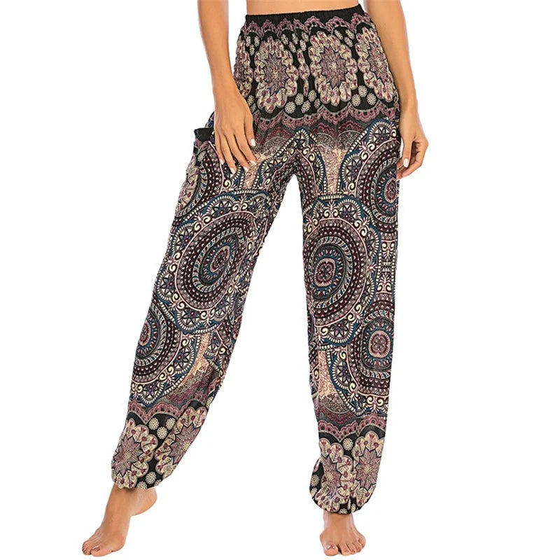 Pantaloni Boho Donna in Rayon – Comodi, Leggeri, Perfetti per Yoga e Relax