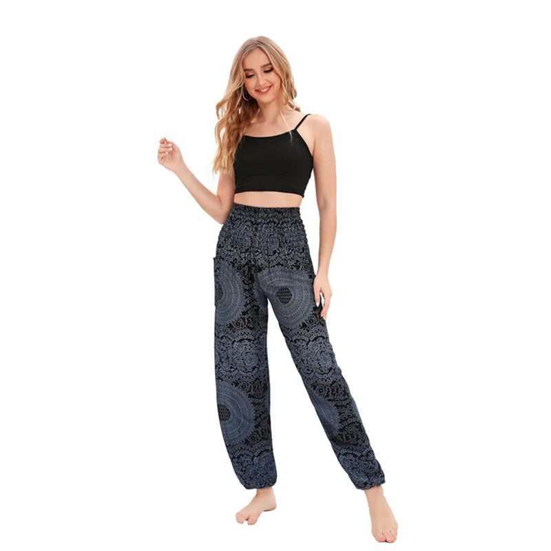 Pantaloni Boho Donna in Rayon – Comodi, Leggeri, Perfetti per Yoga e Relax