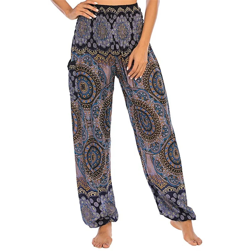 Pantaloni Boho Donna in Rayon – Comodi, Leggeri, Perfetti per Yoga e Relax